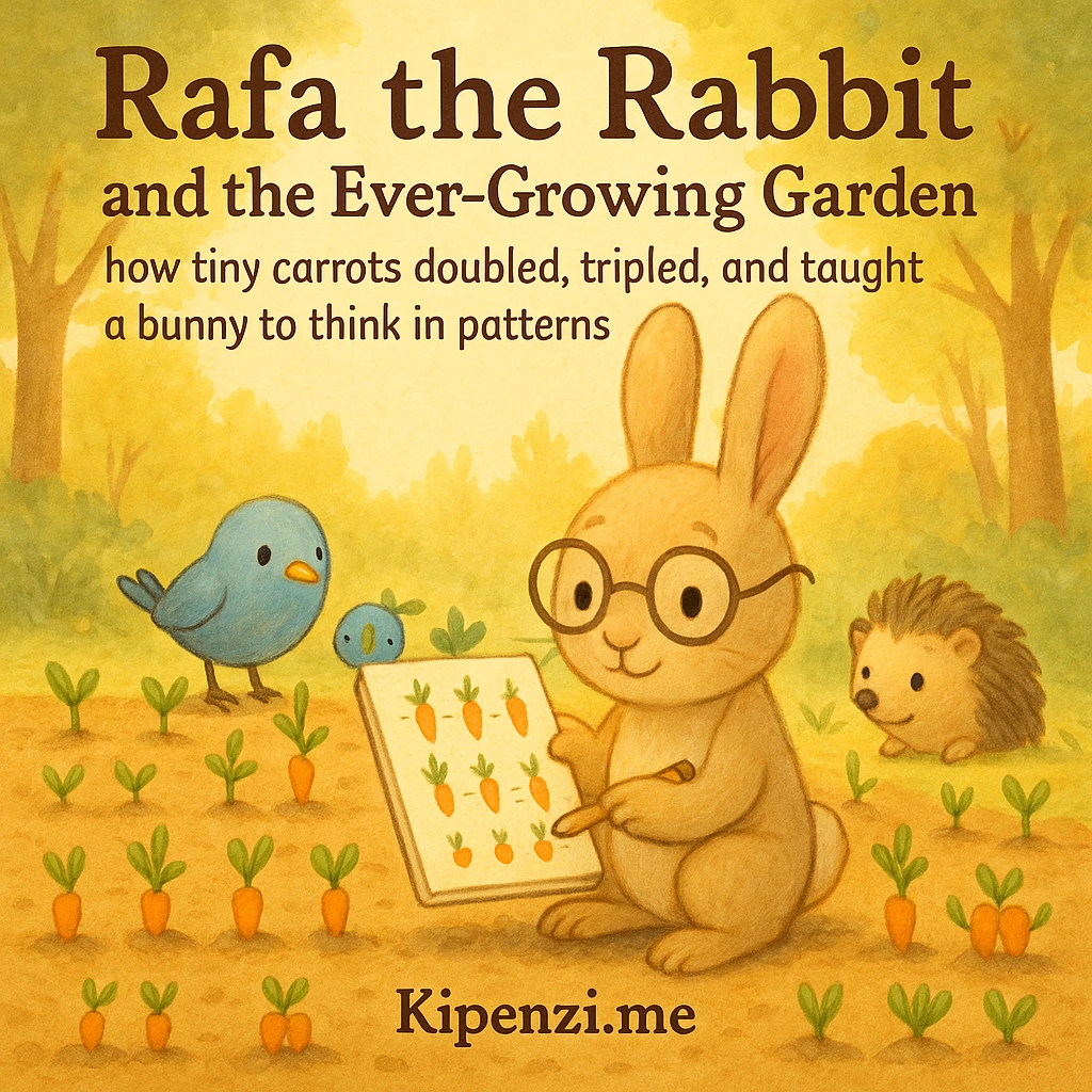 Rafa the Rabbit and the Ever-Growing Garden - how tiny carrots doubled, tripled, and taught a bunny to think in patterns